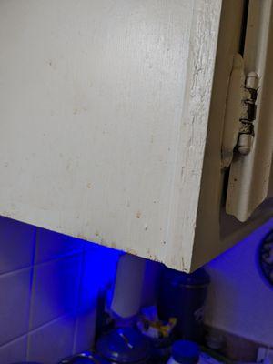 Kitchen cabinets not touched