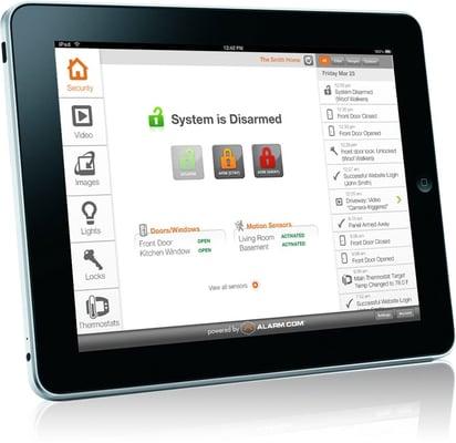 Remote Control of Alarm System via Alarm.com