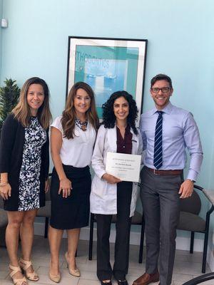 Dr Massih was recognized for outstanding achievement in completing 500 Invisalign cases!