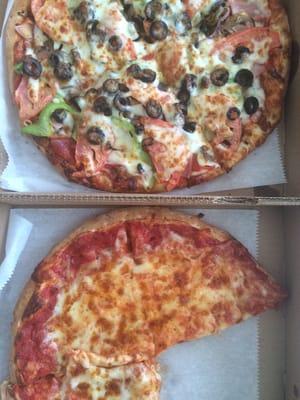 Small pizza marsala & small cheese pizza