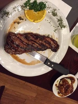 the 12 oz NY strip