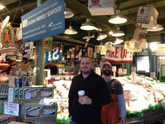 Taking a little break at Pike Place market.