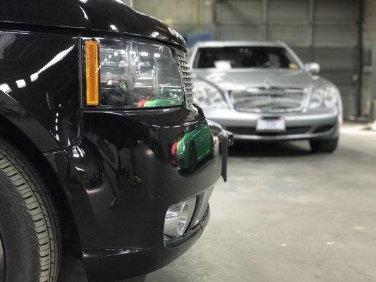 Range Rover and Maybach