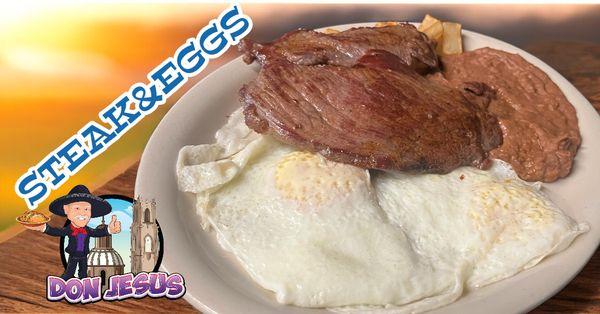 Steak and eggs