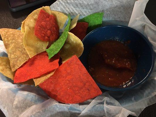 The chips & salsa are the real deal. That's not a true spicy salsa but a very good medium heat salsa