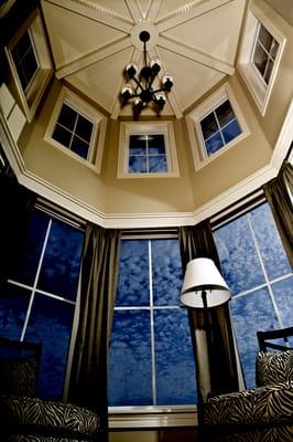 Beautiful!  Tuscany Series Vinyl windows in a rotunda.