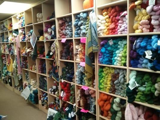 Rows upon rows of squishable skeins!