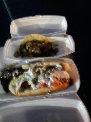 Original Hot Dog Estilo Sonora and Carne Asada Taco