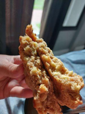 Big soft Carmel apple cookie with apple chunks 3 for $4.99