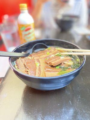 Shoyu Ramen, extra pork belly, 4/10 spice level. SOOOOO GOOOOD!!!