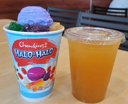 Halo Halo and Calamansi Jasmine Tea