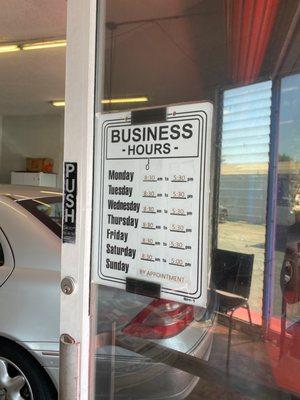 Business hours