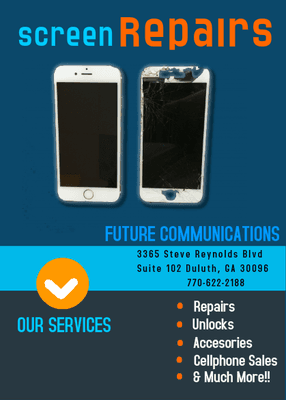 Future Communications fixes your cracked screen!