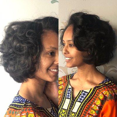 Short Layered Curly Bob