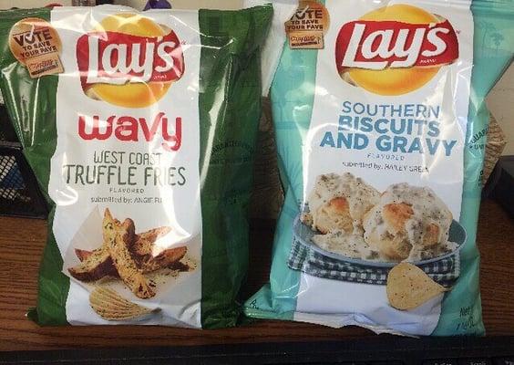 Lays new chips: wavy truffle fries and southern biscuits and gravy