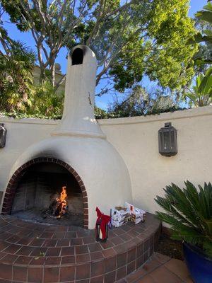 Fireplace area