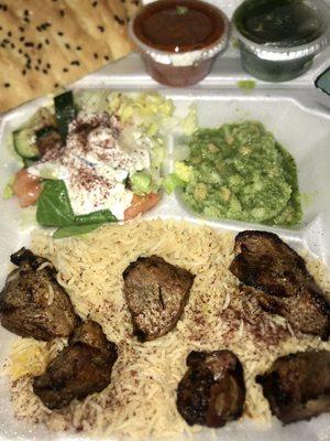 Lamb Kabob plate