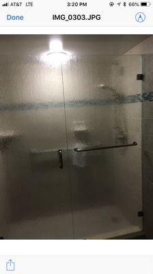 Frameless shower unit. (Rain glass) door & panel