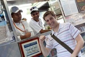 Talking to the vendors on the Food Cart Tour of Midtown! Photo: Jennifer Strader