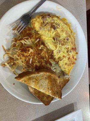 Cheese Omelet Breakfast with added ham