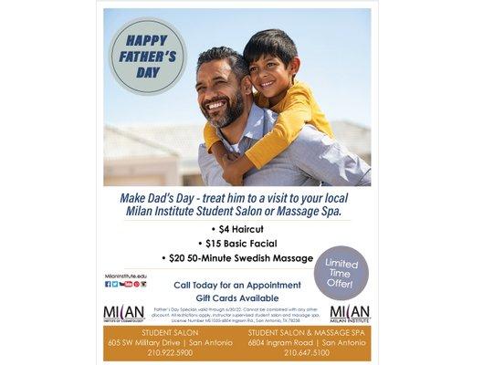 Father's Day Specials! Valid until 6/30/22.