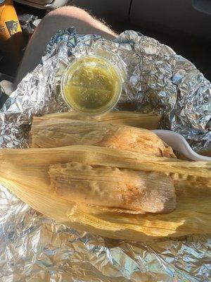 Tamales con puerco