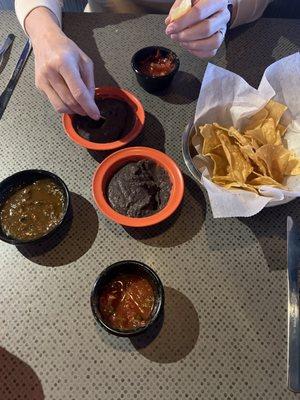 Pre-meal chips and salsa - complimentary