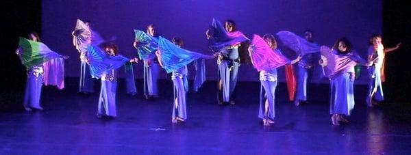 Belly Dancers Performing "Fan Veil"