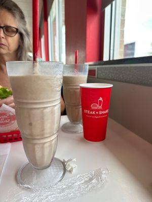 Milkshakes in real glasses