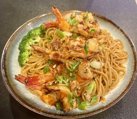 Garlic Noodles with Shrimp