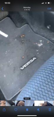 This picture is from a video taken of the "upgraded" car offered. Not clean or prepared at all. So highly disrespectful.