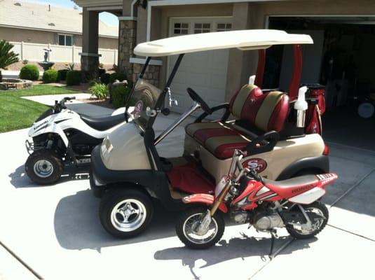 Redid golf cart seat cheap