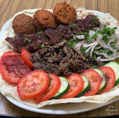 Falafel, kabob, and shawarma. Irresistible!