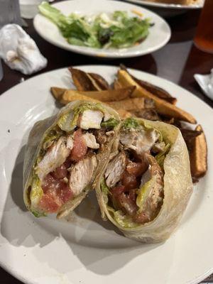 Chicken ceasar wrap + tomatoes