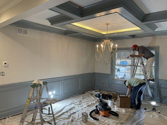 Interior Painting: Dining room in Berkeley Heights, NJ.