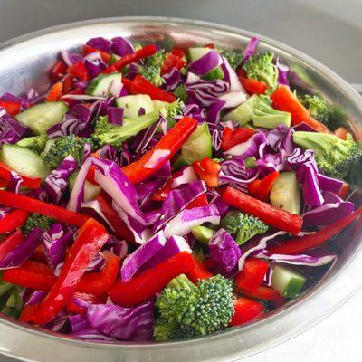 Rainbow Coleslaw for the Summer BBQ bowl