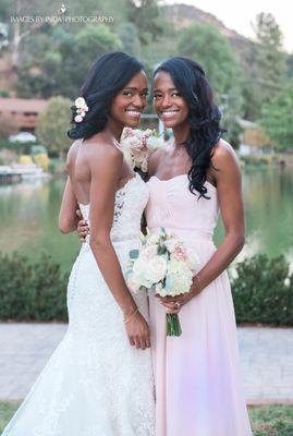 beautiful Lili Bride Michelle + her sister!