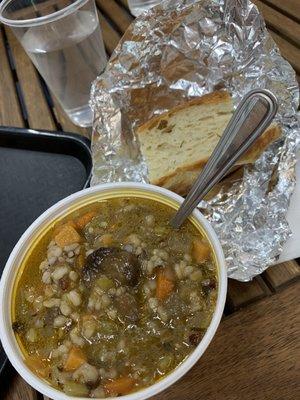 Wild rice bowl of soup