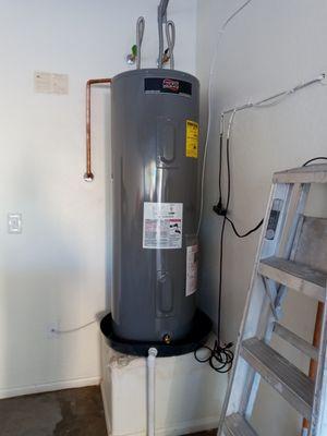 50 gallon electric water heater install