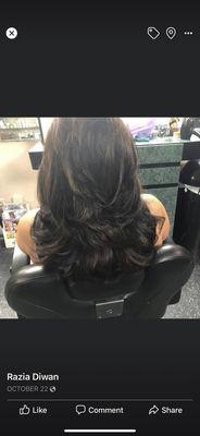 Layer cut 15+blow dry $20