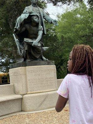 This photo is the statue of Booker T. Washington