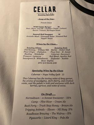 Special Evening Menu, I got the seared snapper.