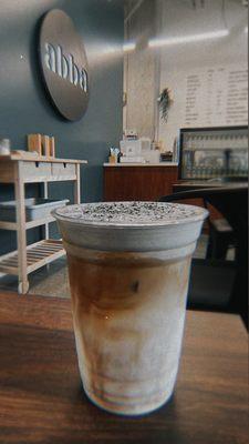 Black Sesame Cream Latte