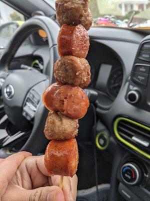 Sausage skewers