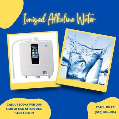 Ionized Alkaline Water. The benefits included is that it soothes acid reflux, cleanses the colon, aids in immune support, and so much more!