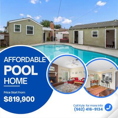 Pool Home in Lakewood. This property is one of the most affordable in the area