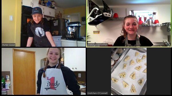 Virtual baking classes are so fun with friends!