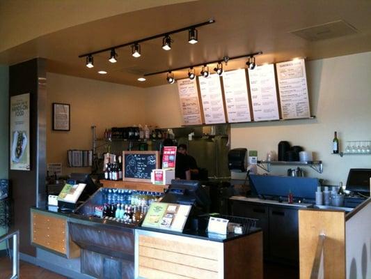 The counter at Noodles and Co.