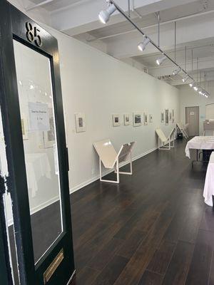 View of gallery interior from the front door