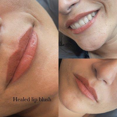 Healed lip blush